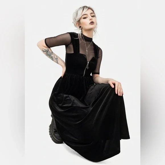 NWT Disturbia Heartless Zip Front Midi Dress Size US 14 / UK 18 - Picture 7 of 7